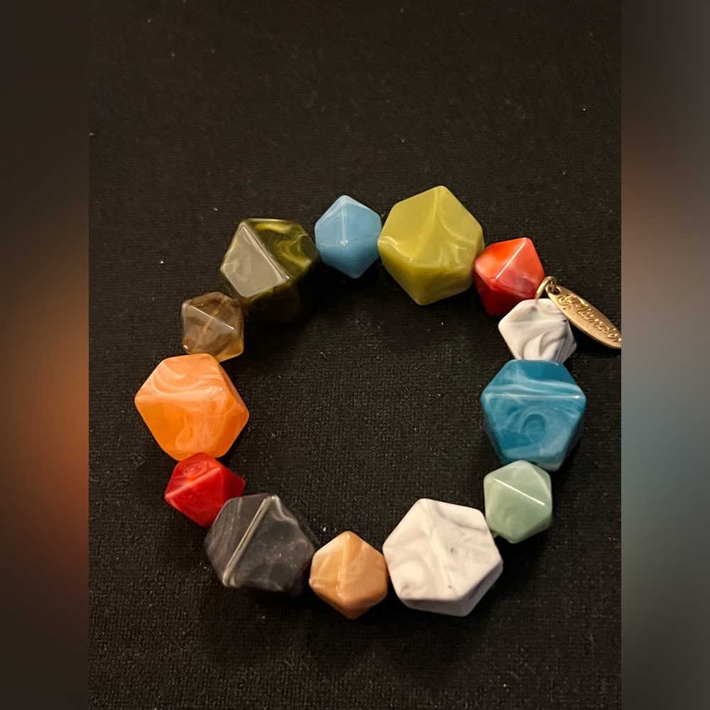 Multicolor Geometric Beaded Bracelet